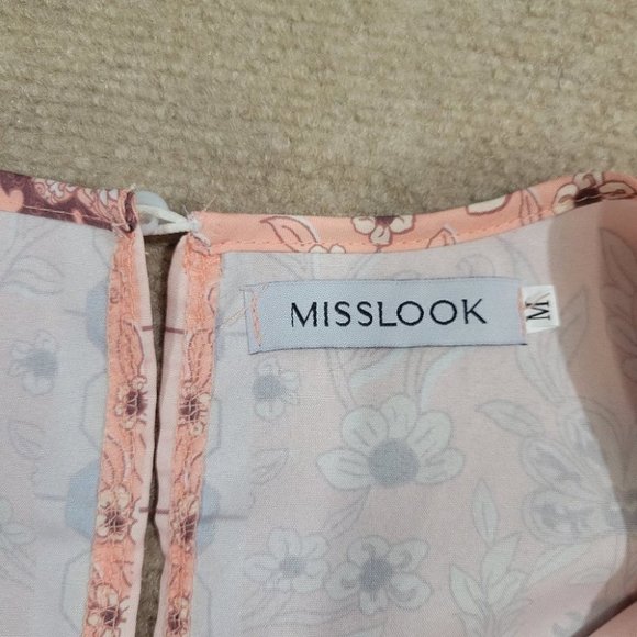 MISSLOOK Bohemian Style Puff Sleeve Blouse Size Medium - Picture 9 of 12